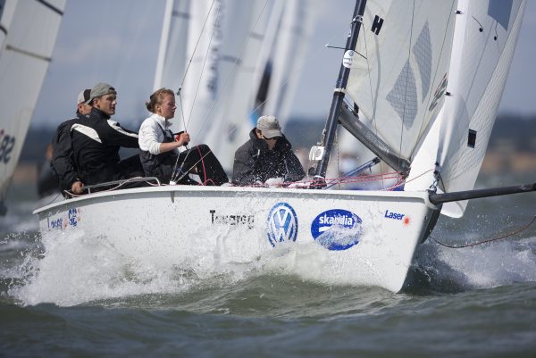 Action from the Volkswagen Touareg King of Cowes photo copyright Richard Langdon / www.oceanimages.co.uk taken at  and featuring the SB20 class