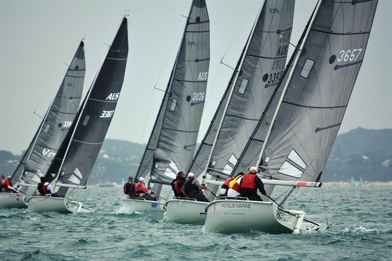 Racing on day 3 of the SB20 Australian Championship photo copyright Colleen Darcey taken at Blairgowrie Yacht Squadron and featuring the SB20 class