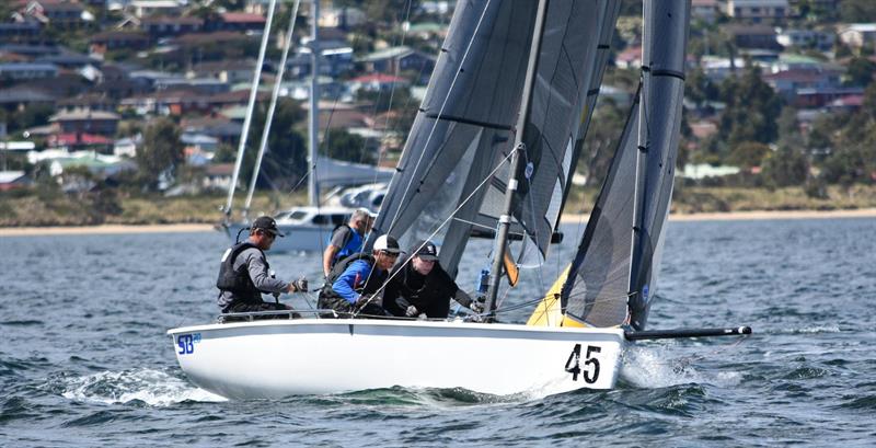 Aeolus (Brett Cooper) on day 2 of the 2018 SB20 World Championship photo copyright Jane Austin taken at Royal Yacht Club of Tasmania and featuring the SB20 class