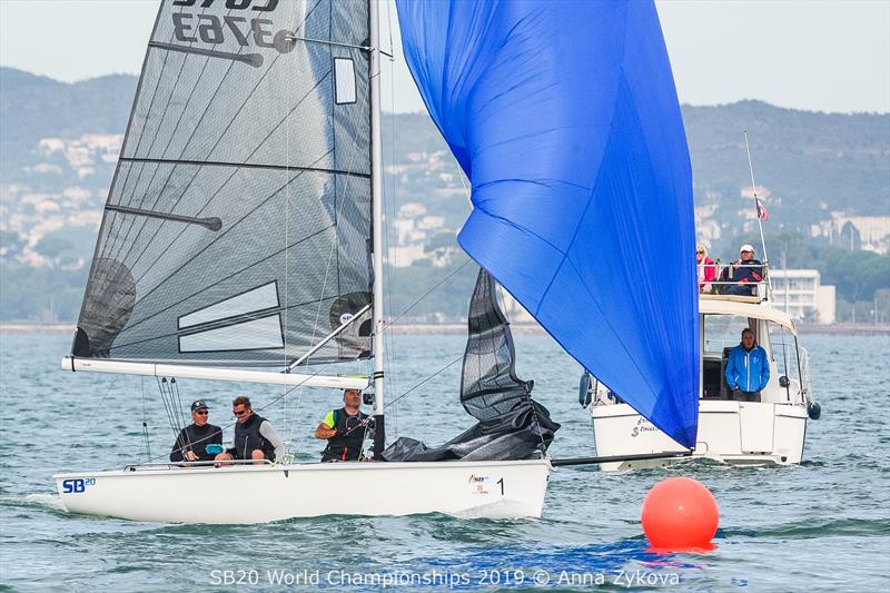 2019 SB20 World Championship day 5 photo copyright Anna Zykova taken at COYCH Hyeres and featuring the SB20 class