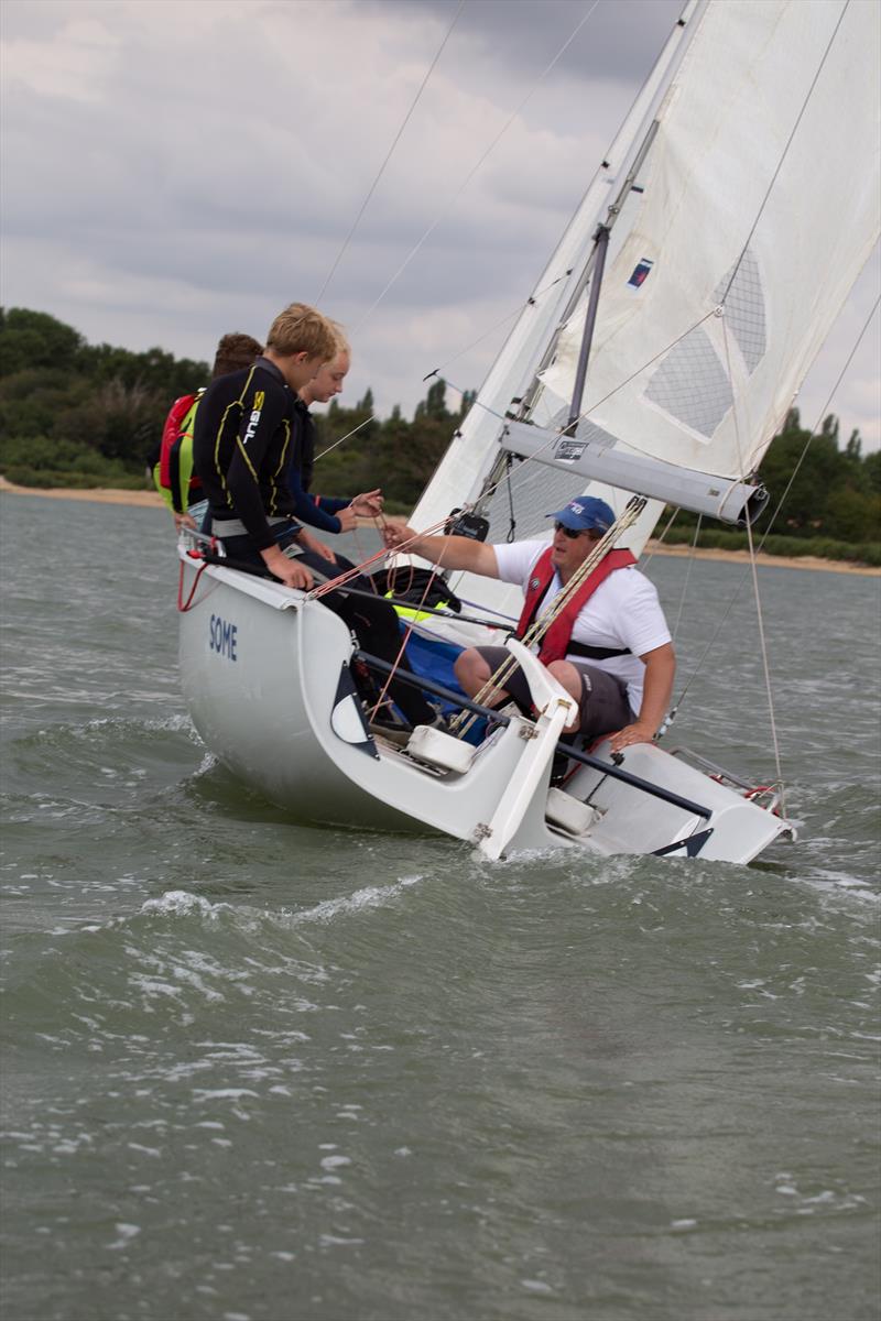 Marconi Sailing Club youth members sailing the SB20 at the 2019 Marconi Sailing Club Cadet Week photo copyright Sally Hitt taken at Marconi Sailing Club and featuring the SB20 class