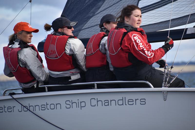 Cook Your Own Dinner (Felicity Allison, Mel Ford), Bridget Hutton and Louise Watson) during the SB20 Pre-Christmas Summer Pennant Series photo copyright Jane Austin taken at Derwent Sailing Squadron and featuring the SB20 class