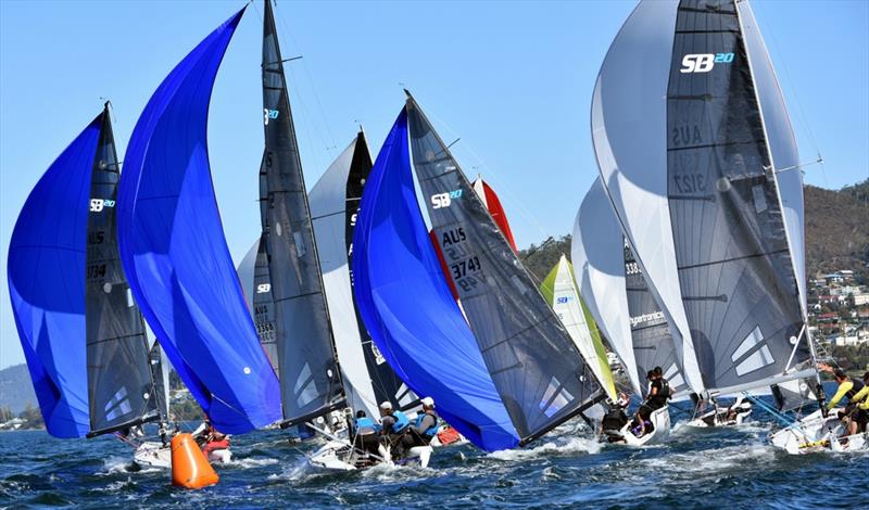 SB20s racing on the Derwent photo copyright Jane Austin taken at  and featuring the SB20 class