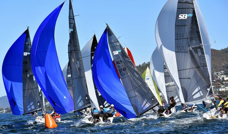 SB20s racing on the Derwent - photo © Jane Austin