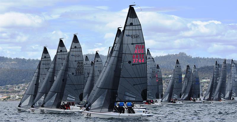 2018 SB20 Pre-Worlds - Day 1 photo copyright Jane Austin taken at Royal Yacht Club of Tasmania and featuring the SB20 class