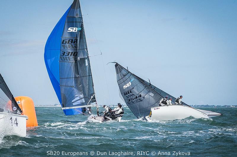 Fresh winds on Dublin Bay - 2018 SB20 European Championship photo copyright Anna Zykova taken at Royal Irish Yacht Club and featuring the SB20 class