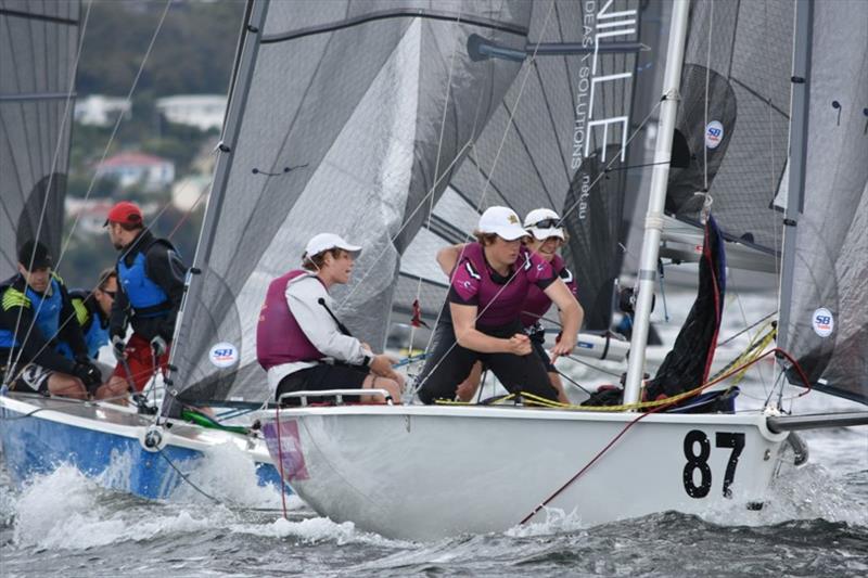 Murray Jones - Will Cooper, Charlie Zeeman, Finn McLagan - Day 1 - 2018 SB20 Australian Championship photo copyright Jane Austin taken at Derwent Sailing Squadron and featuring the SB20 class