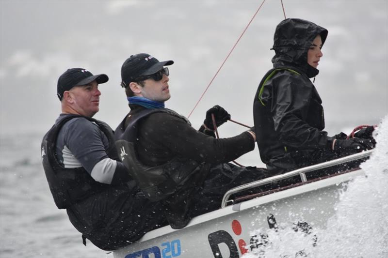 Piste - Greg Rowlings, Jamie Lawrence, Sean Bly - Day 1 - 2018 SB20 Australian Championship photo copyright Jane Austin taken at Derwent Sailing Squadron and featuring the SB20 class
