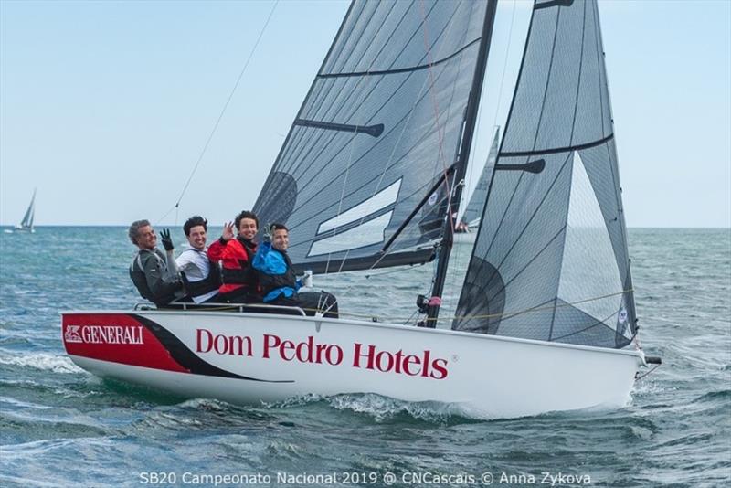 Dom Pedro Hotels - SB20 Portuguese National Championship 2019 - Day 1 photo copyright Anna Zykova taken at Clube Naval de Cascais and featuring the SB20 class