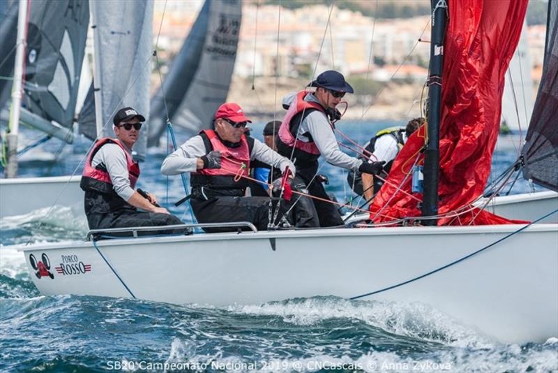Porco Rosso - SB20 Portuguese National Championship 2019 - Day 1 photo copyright Anna Zykova taken at Clube Naval de Cascais and featuring the SB20 class
