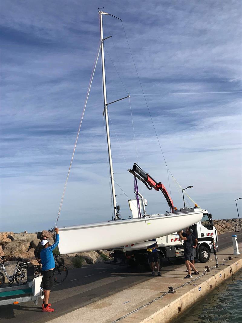 Aeolus prepares for racing in Hyeres - French SB20 National Championship - Day 2 - photo © Vasco Serpa Sail Cascais