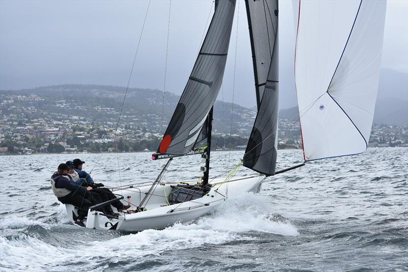 John Pollard Xcellent sailing in the 2018 SB20 Worlds in Hobart Tasmania - photo © Jane Austin