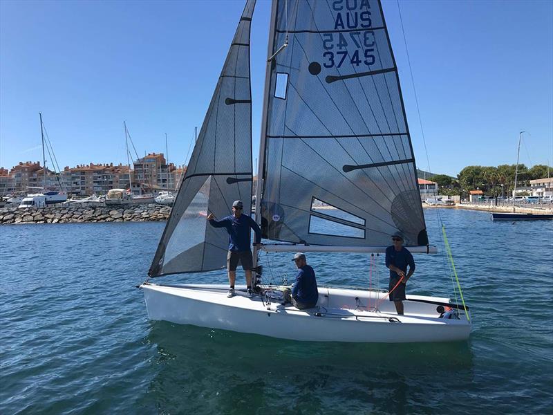 Aeolus prepares for racing in Hyeres - French SB20 National Championship - Day 2 photo copyright Vasco Serpa Sail Cascais taken at  and featuring the SB20 class