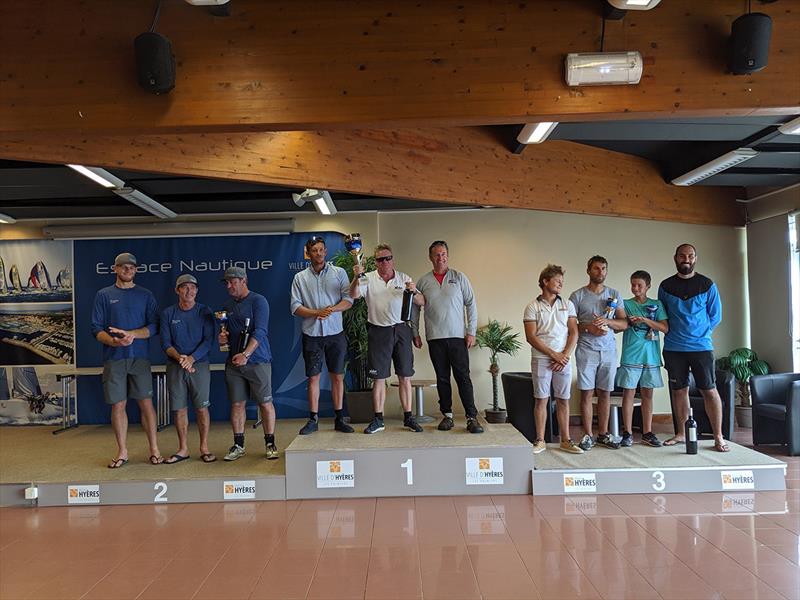 2019 French SB20 National Championship - Winners LtoR Aeolus AUS 2 Xcellent GBR 1 Give me Five FFV Youth FRA 3 photo copyright SB20 Class President taken at  and featuring the SB20 class