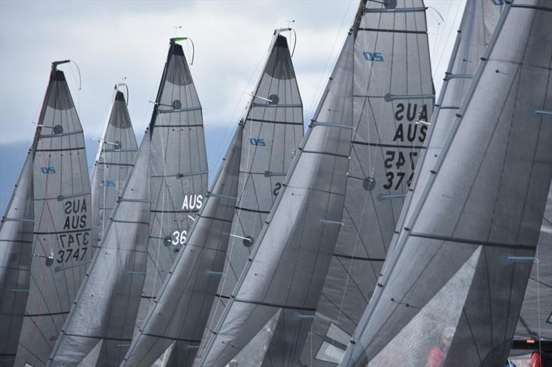 SB20 AUS fleet - 2019 SB20 Australia's Summer Pennants photo copyright Jane Austin taken at Royal Yacht Club of Tasmania and featuring the SB20 class