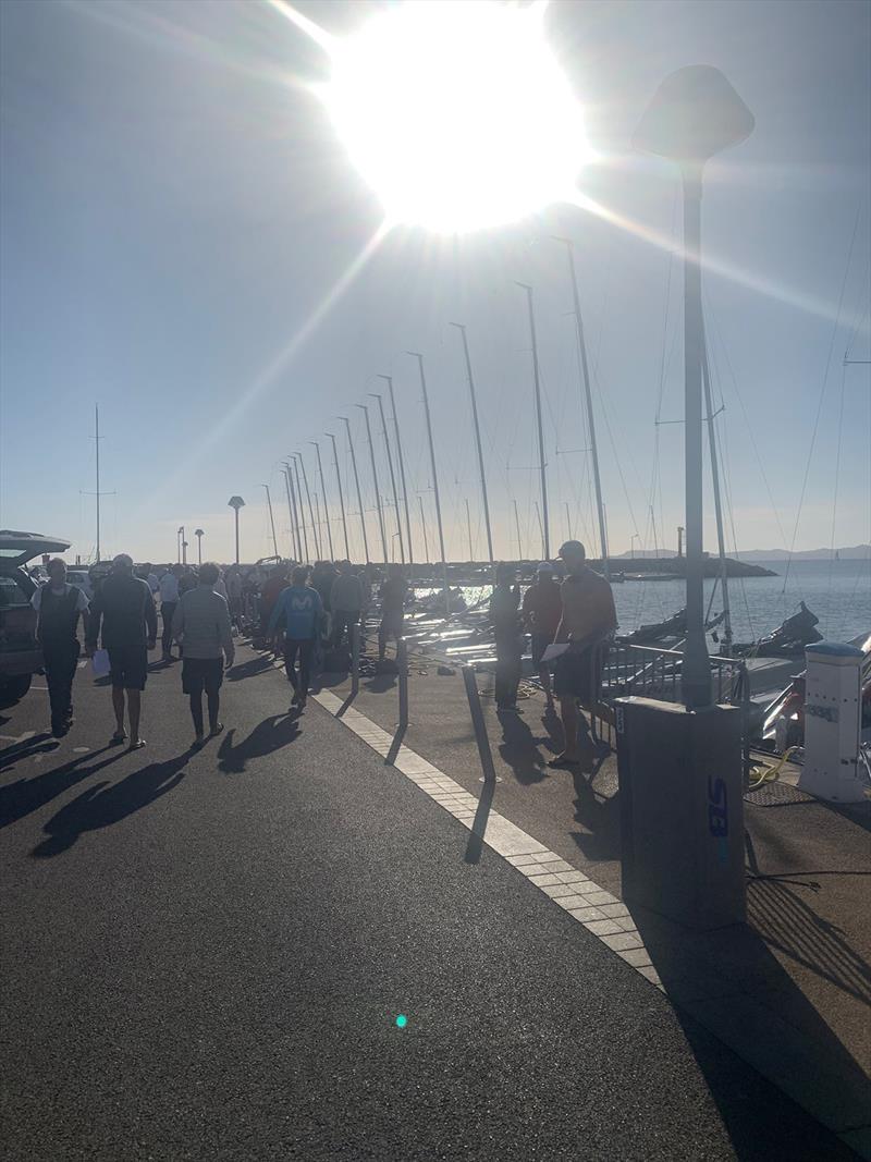 On the dock in Hyeres before a brutal day of sailin on Day Two of the SB20 French Grand Slam photo copyright Brett Cooper taken at  and featuring the SB20 class