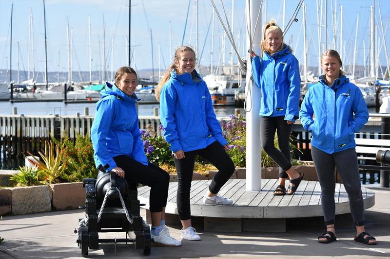 Essence of Athena L to R Anna Reid, Emily Nicholson, Meg Goodfellow, Issi Declerck - 2019 SB20 World Championship photo copyright Jane Austin taken at  and featuring the SB20 class