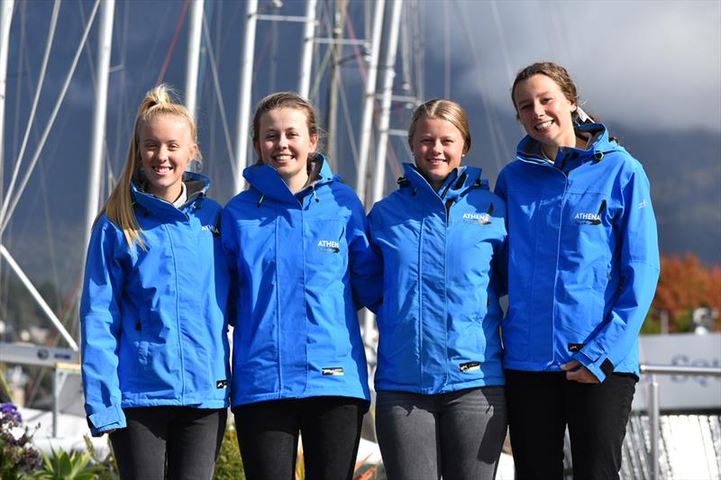 Essence of Athena L to R Meg Goodfellow, Emily Nicholson, Issi Declerck, Anna Reid - 2019 SB20 World Championship photo copyright Jane Austin taken at  and featuring the SB20 class