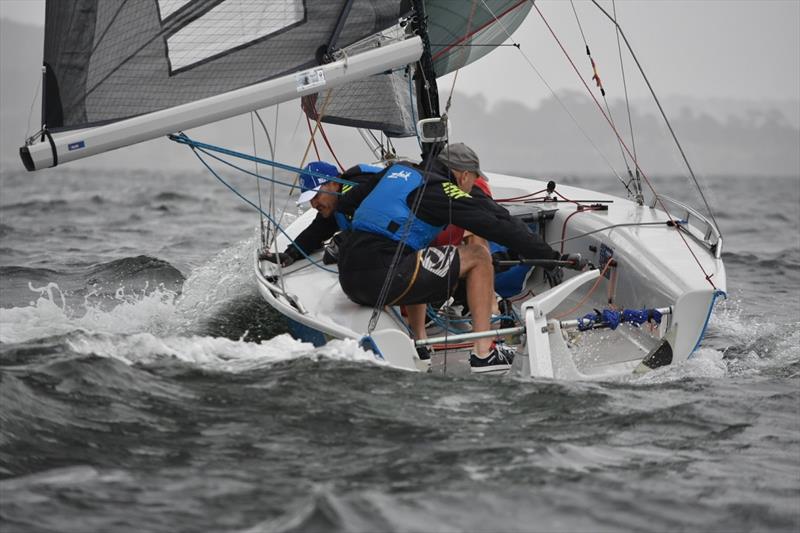 SB20 Blue Gull (Scott Glanville) sailing in the Pre-Christmas Summer Pennant Series photo copyright Jane Austin taken at Royal Yacht Club of Tasmania and featuring the SB20 class