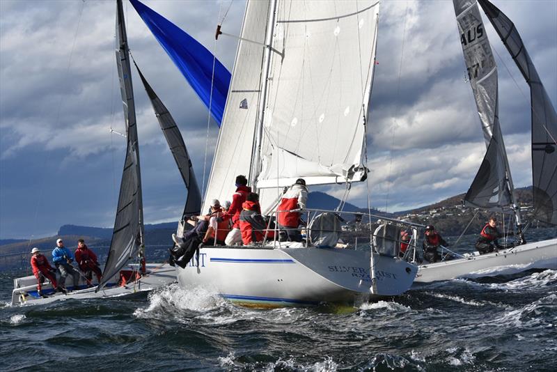 Anxious moments for Wedgewood and Porco Rosso - Post-Xmas SB20 Summer Pennant Series photo copyright Jane Austin taken at Bellerive Yacht Club and featuring the SB20 class