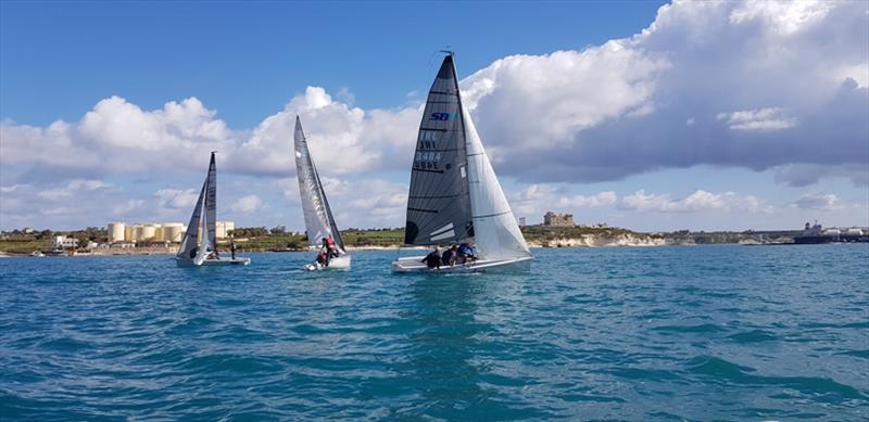 2020 SB20 League at Birzebbuga Sailing Club photo copyright Martin Azzopardi taken at  and featuring the SB20 class