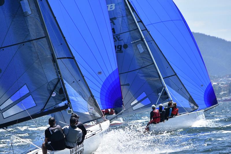 2019 SB20 Worlds bronze medallist Andrew Smith (left) will be a strong contender  photo copyright Jane Austin taken at Port Dalrymple Yacht Club and featuring the SB20 class