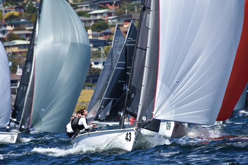 SB20 sailing is sports boat racing at its best photo copyright Jane Austin taken at Port Dalrymple Yacht Club and featuring the SB20 class