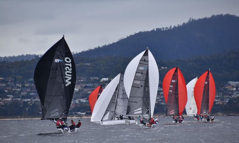 SB20 Class at the Royal Yacht Club of Tasmania Showdown Regatta photo copyright Jane Austin taken at Royal Yacht Club of Tasmania and featuring the SB20 class