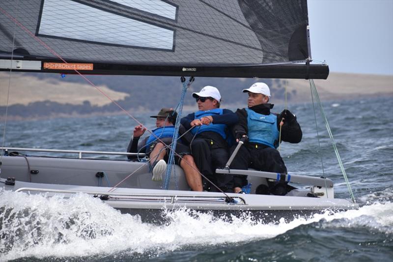 Export Roo leads the fleet at the end of Day Two of the Harcourts Hobart SB20 Australian Championship - photo © Jane Austin