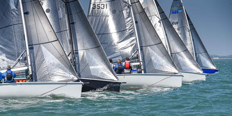 Warsash Spring Series Week 6 and Spring Championship Final Weekend photo copyright www.marineproductions.co.uk taken at Warsash Sailing Club and featuring the SB20 class