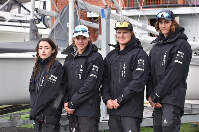 L-R: Eirini Marios Ed Broadby Will Sargent and Eddie Reid - Provident CRM SB20 World Championship - photo © Jane Austin