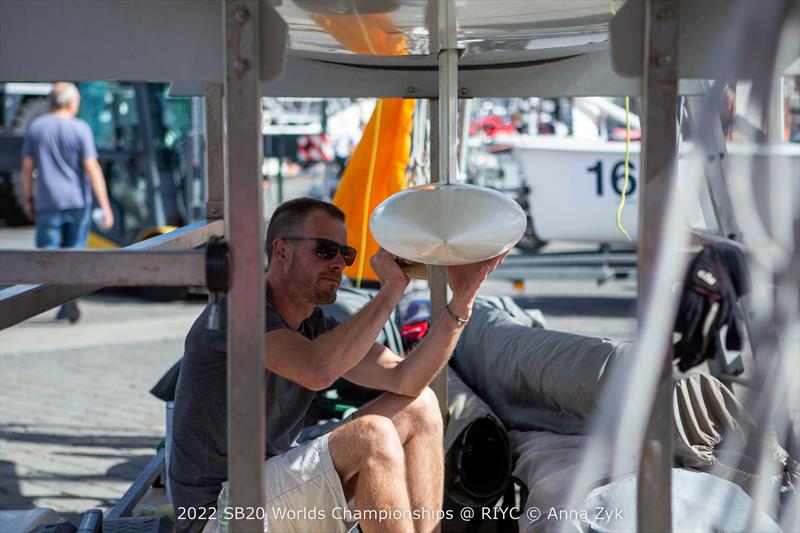 2022 SB20 Worlds at Dun Loughaire day 1 photo copyright Anna Zykova taken at Royal Irish Yacht Club and featuring the SB20 class