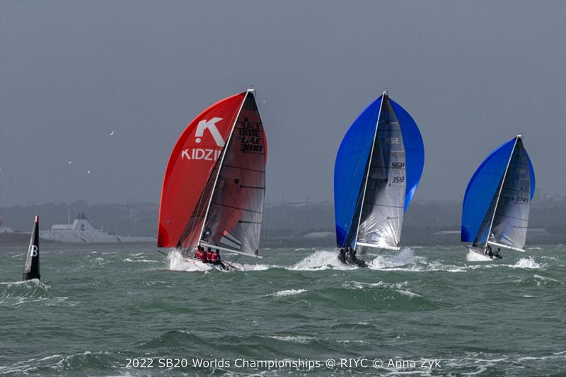 2022 SB20 Worlds at Dun Loughaire day 2 photo copyright Anna Zykova taken at Royal Irish Yacht Club and featuring the SB20 class