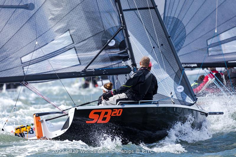 2022 SB20 Worlds at Dun Loughaire day 4 photo copyright Anna Zykova taken at Royal Irish Yacht Club and featuring the SB20 class