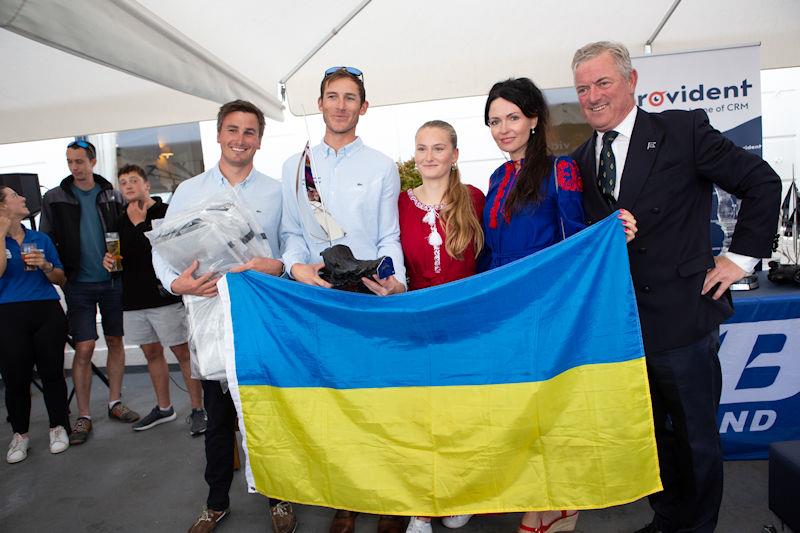 2022 SB20 Worlds at Dun Loughaire prize giving photo copyright Anna Zykova taken at Royal Irish Yacht Club and featuring the SB20 class