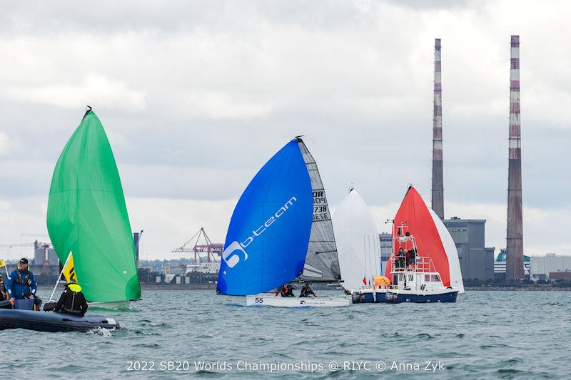 2022 SB20 Worlds at Dun Loughaire day 5 photo copyright Anna Zykova taken at Royal Irish Yacht Club and featuring the SB20 class