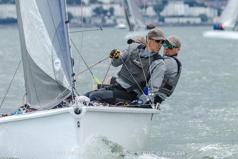 2022 SB20 Worlds at Dun Loughaire day 5 photo copyright Anna Zykova taken at Royal Irish Yacht Club and featuring the SB20 class