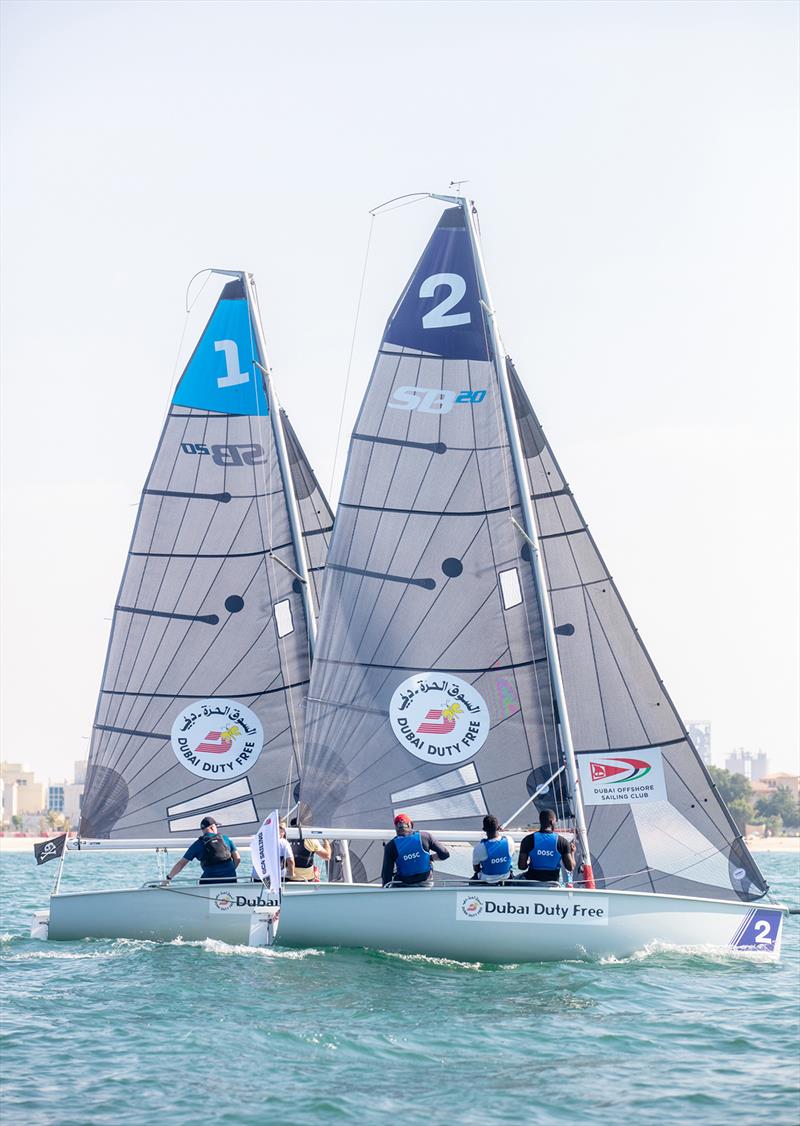 Dubai Duty Free Sailing League Regatta  photo copyright Piatorelli taken at Dubai Offshore Sailing Club and featuring the SB20 class