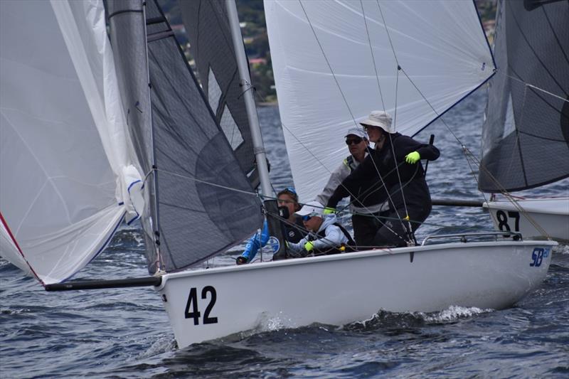 2022 SB20 Australian Championship in Hobart Day 1 photo copyright Jane Austin taken at Royal Yacht Club of Tasmania and featuring the SB20 class