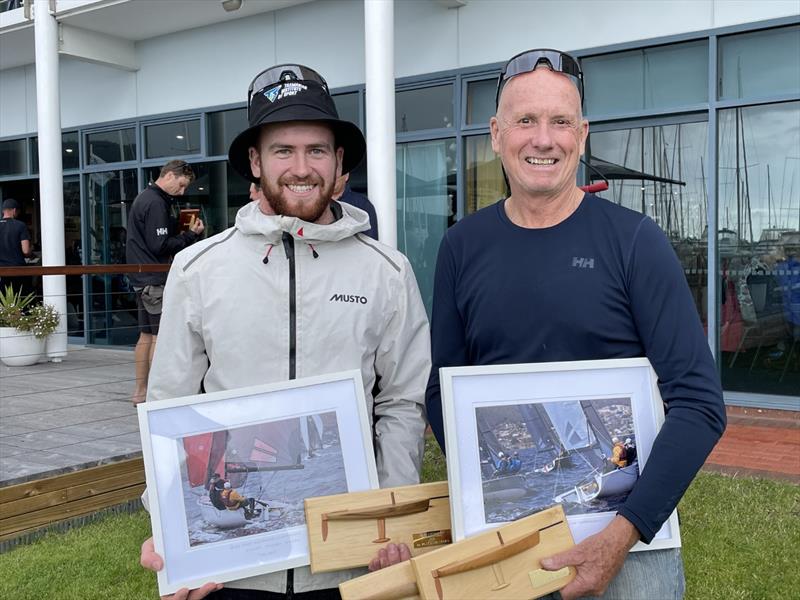 Masters winners. (L to R) Samuel King and Nick Rogers (Simon Burrows absent) - 2022 SB20 Australian Championship photo copyright Jane Austin taken at Royal Yacht Club of Tasmania and featuring the SB20 class