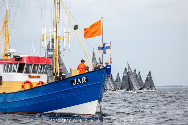 SB20 World Championships 2023 - Day 1 photo copyright Anna Zykova taken at Jachtclub Scheveningen and featuring the SB20 class