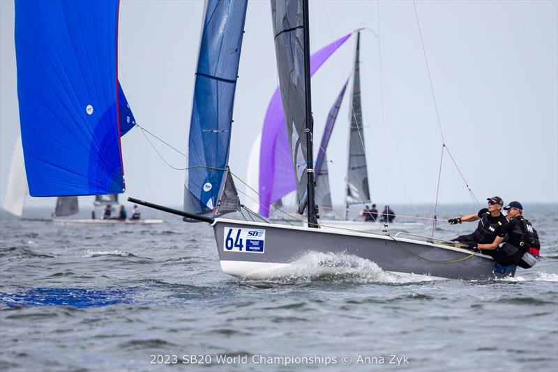 SB20 World Championships 2023 - Day 1 photo copyright Anna Zykova taken at Jachtclub Scheveningen and featuring the SB20 class