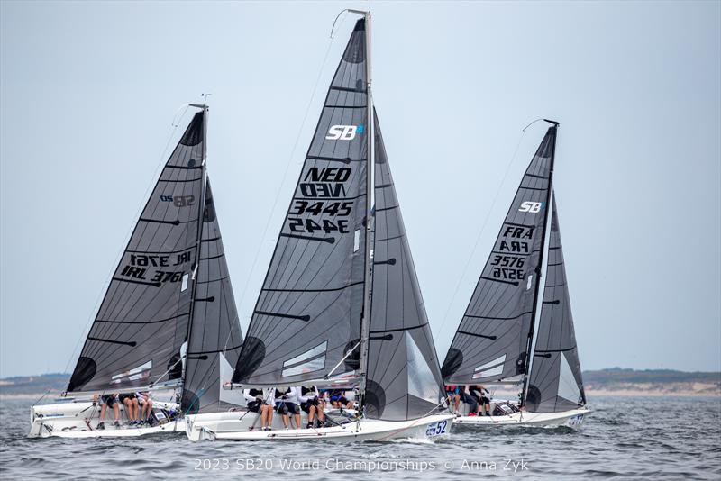 SB20 World Championships 2023 - Day 1 photo copyright Anna Zykova taken at Jachtclub Scheveningen and featuring the SB20 class