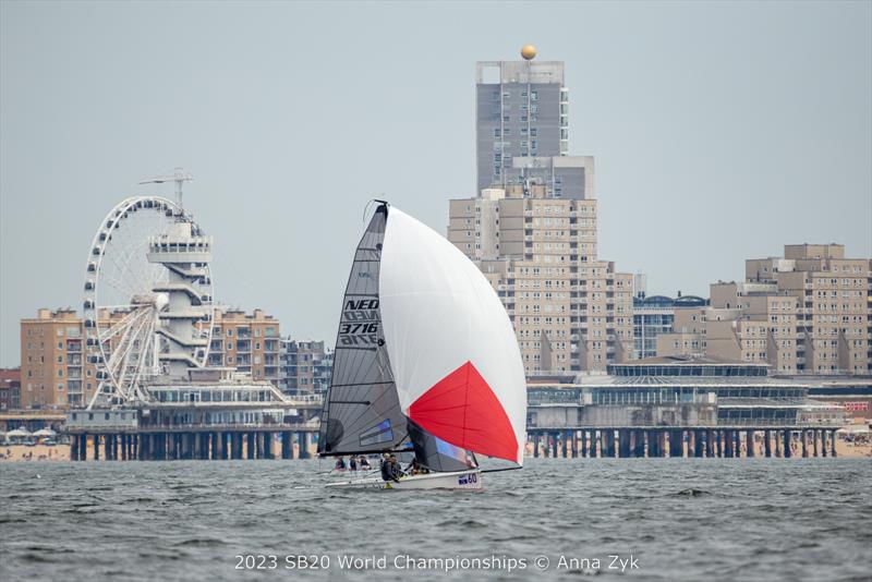 SB20 World Championships 2023 - Day 1 photo copyright Anna Zykova taken at Jachtclub Scheveningen and featuring the SB20 class