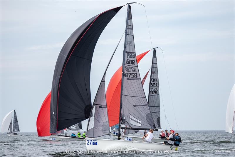 SB20 World Championships 2023 - Day 1 photo copyright Anna Zykova taken at Jachtclub Scheveningen and featuring the SB20 class