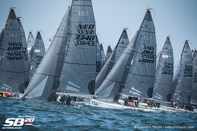 2023 SB20 World Championships - Day 1 photo copyright Laurens Morel taken at Jachtclub Scheveningen and featuring the SB20 class