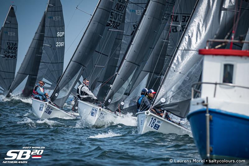 2023 SB20 World Championships - Day 1 photo copyright Laurens Morel taken at Jachtclub Scheveningen and featuring the SB20 class