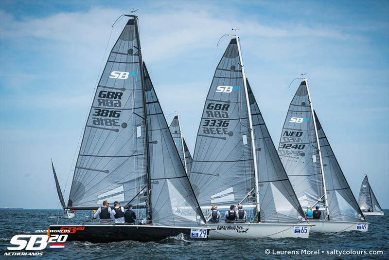 2023 SB20 World Championships - Day 2 photo copyright Laurens Morel / www.saltycolours.com taken at Jachtclub Scheveningen and featuring the SB20 class