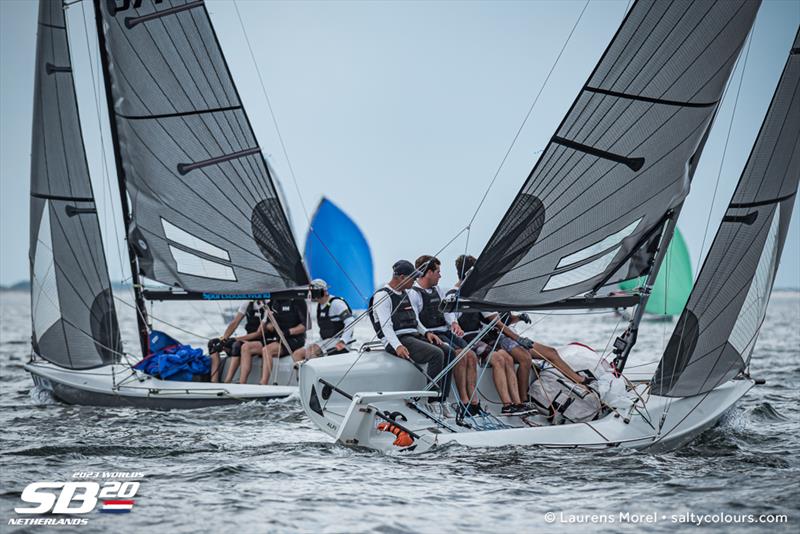 2023 SB20 World Championships - Day 2 photo copyright Laurens Morel / www.saltycolours.com taken at Jachtclub Scheveningen and featuring the SB20 class