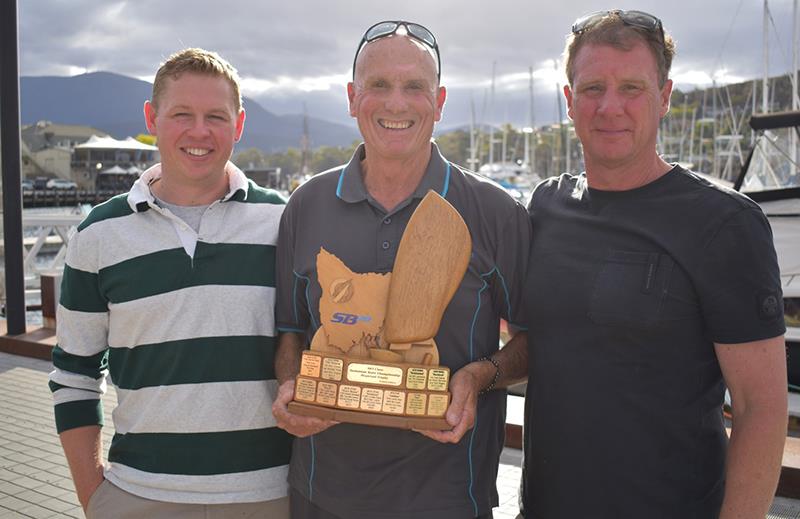 L to R Cole Dabner, Nick Rogers and Simon Burrows, SB20 Tasmanian Champions - Banjo's Shoreline Crown Series Bellerive Regatta - photo © Jane Austin
